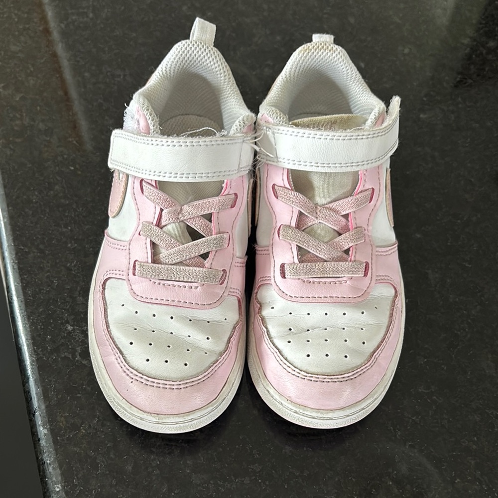 Kids Pink and White Sneakers